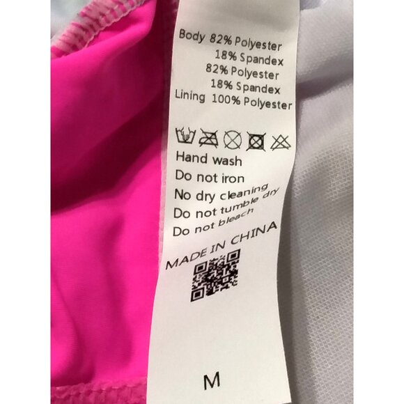 Nesy Womens Medium One-Piece Rash Guard Skirt Swimsuit Floral & Pink UPF 50+ - Picture 5 of 7